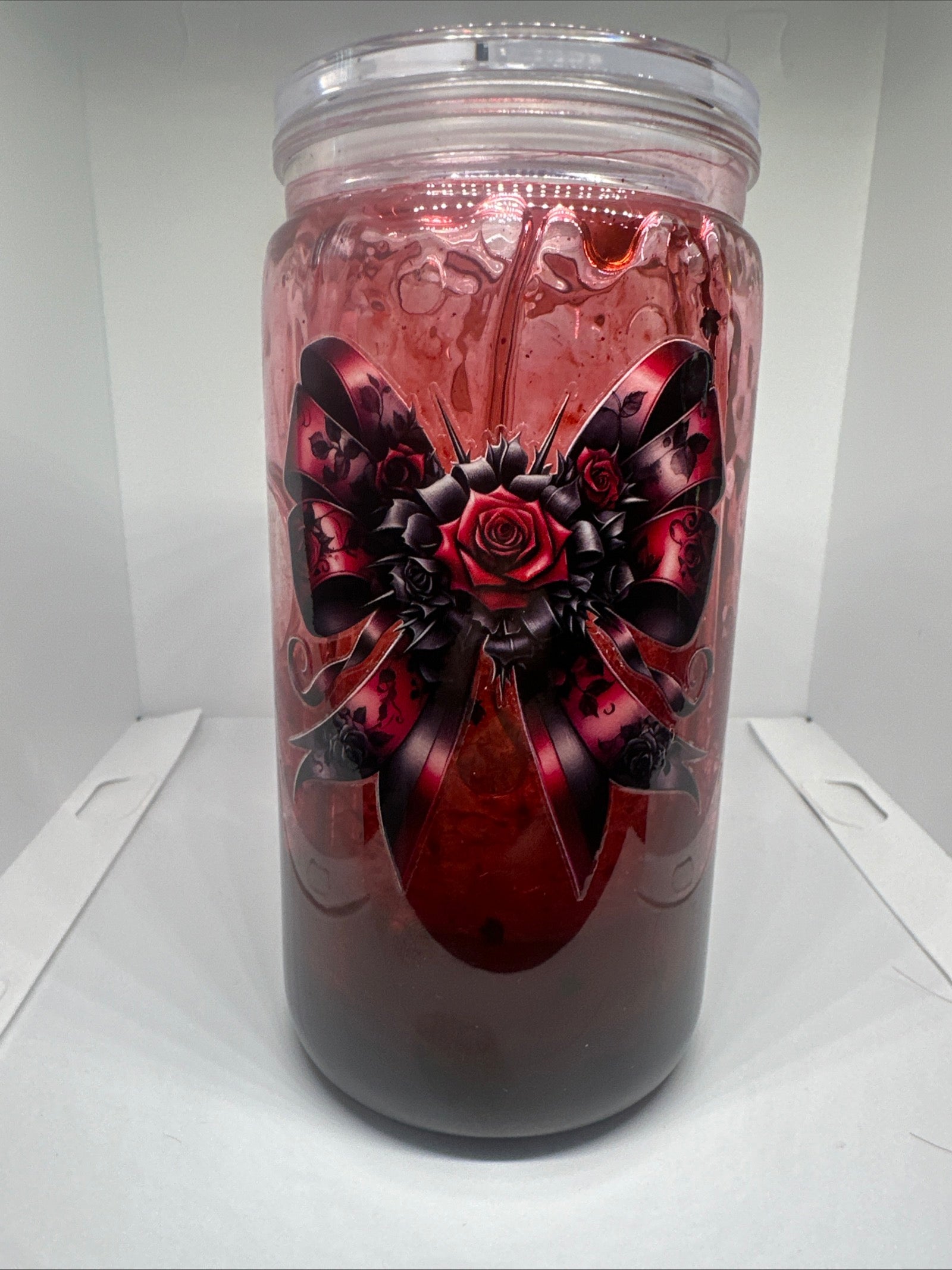 Red Rose Snowglobe tumbler